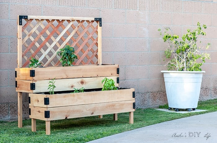 Diy Tiered Raised Garden Bed Full Tutorial And Plans Anika S