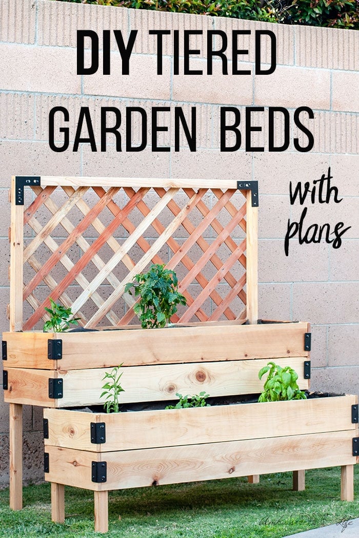 Diy Tiered Raised Garden Bed Full Tutorial And Plans Anika S