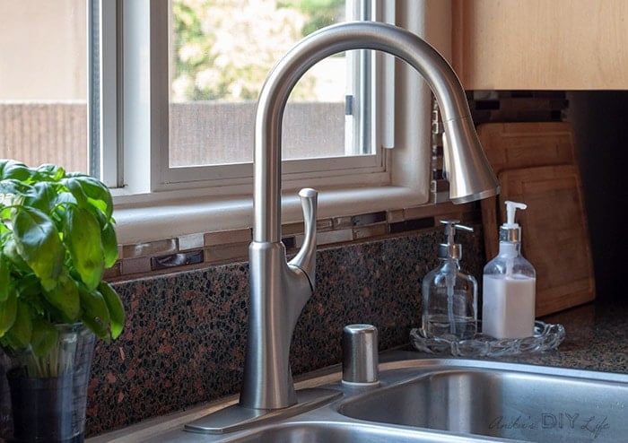 New faucet installed in kitchen