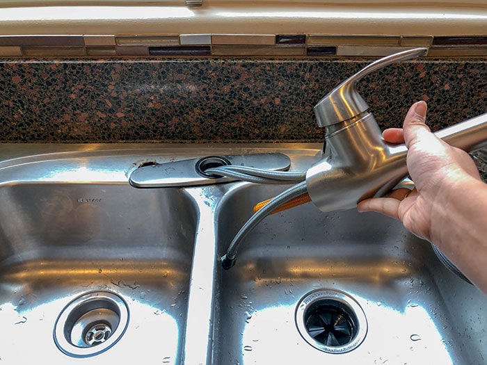 Removing a kitchen tap