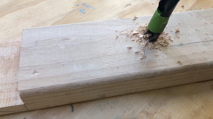 Drilling holes for the copper tubes for the DIY game