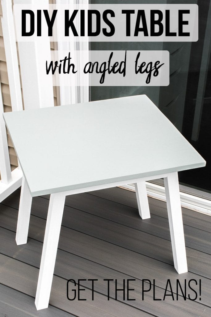 Simple Modern Angled Leg DIY Kids Table Free Plans Anika's DIY Life