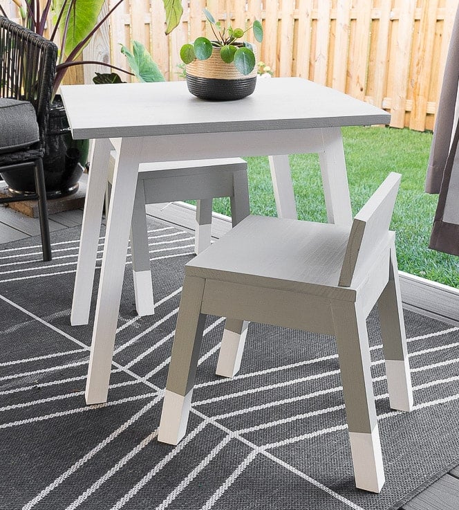 Easy And Simple Modern Angled Leg DIY Kids Chair Printable Plans