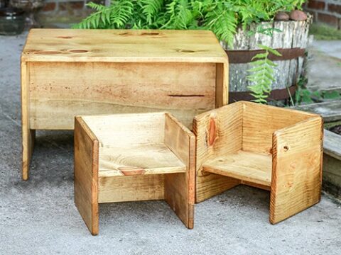 diy childrens table and chairs