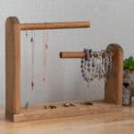Learn how to build a DIY tabletop jewelry holder with this easy woodworking tutorial. Perfect beginner project!