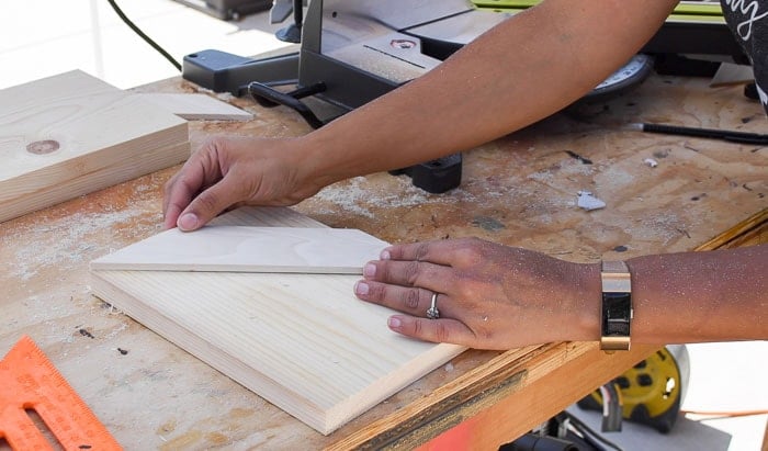 fitting strips cut at 45 degrees on the panel