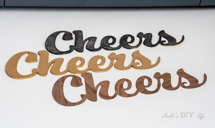 Various materials cut using Cricut Maker