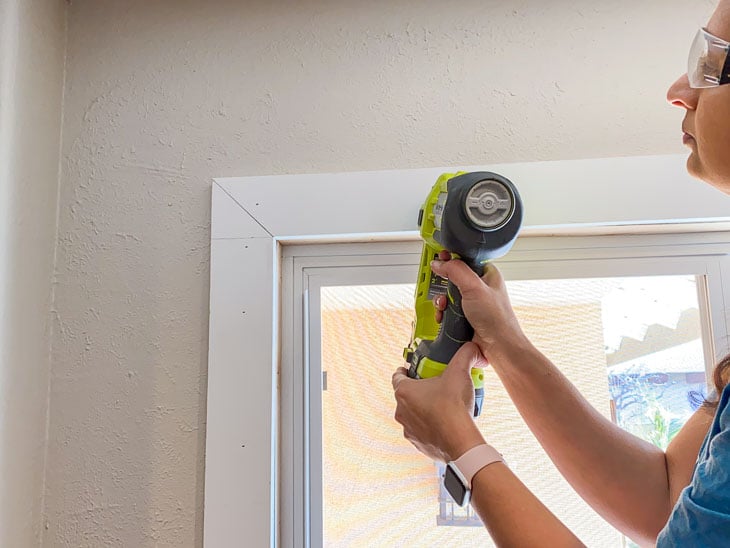 attaching trim to interior window