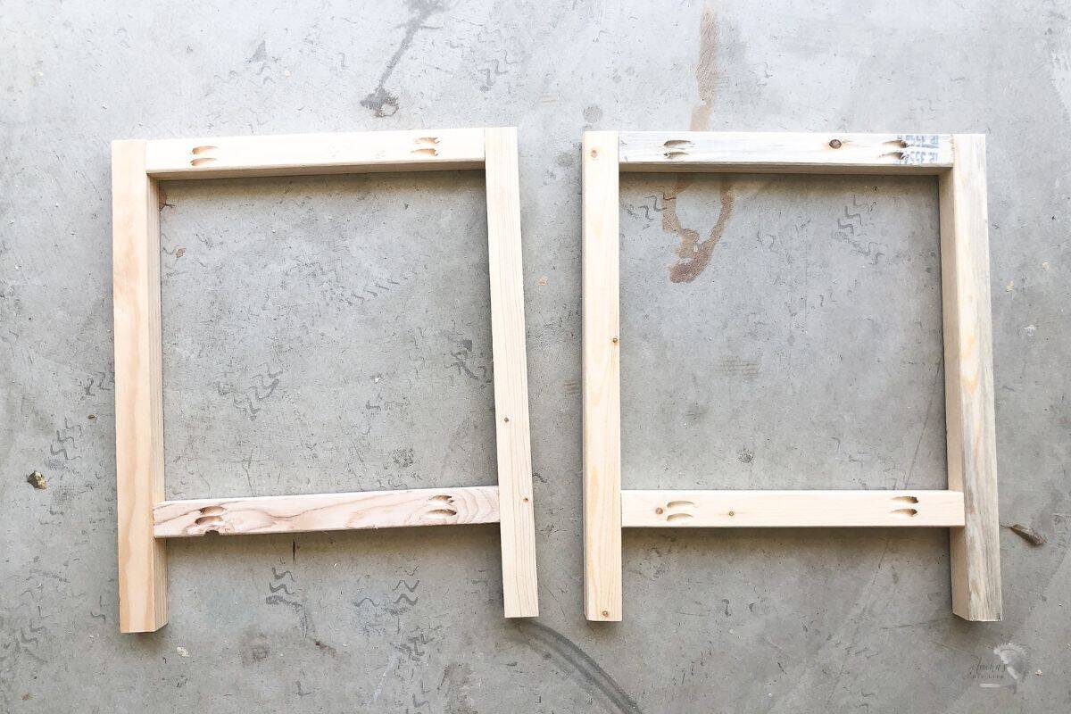 an example of a butt joint made using pocket holes 