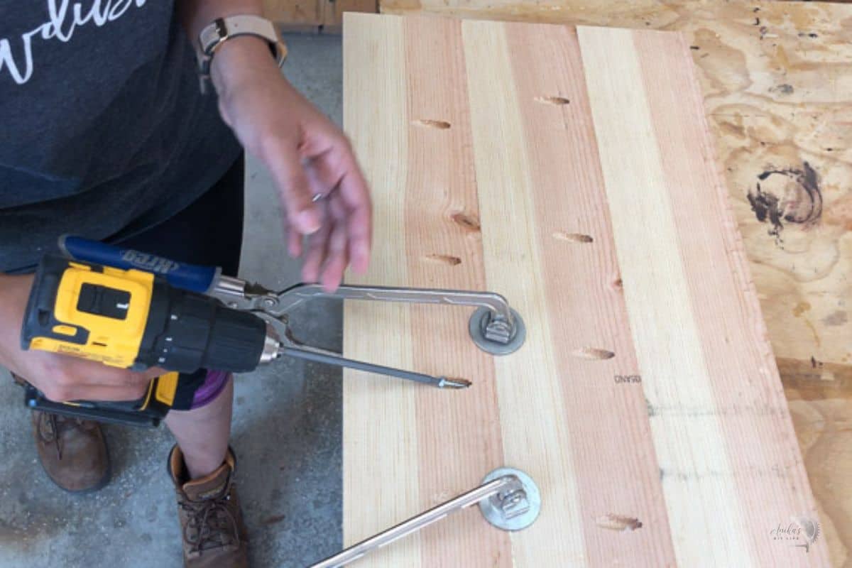 Example of edge joints made using pocket holes