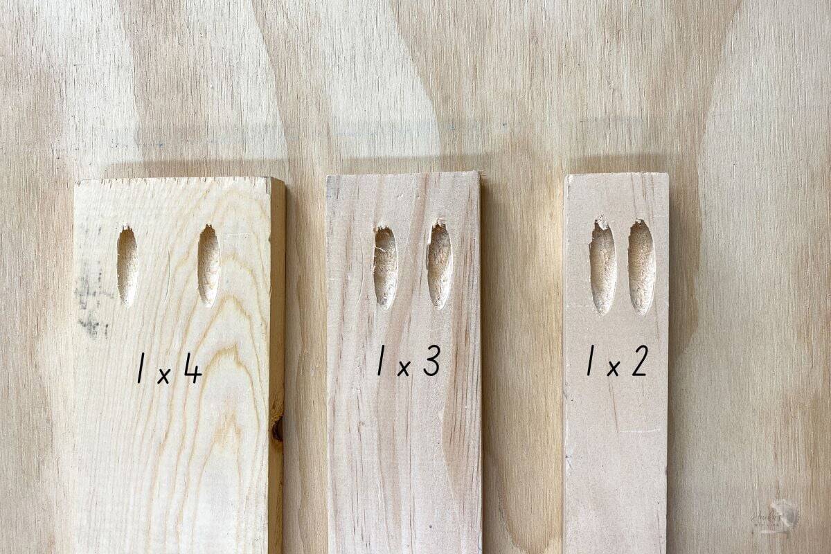 pocket hole placement for the common board widths