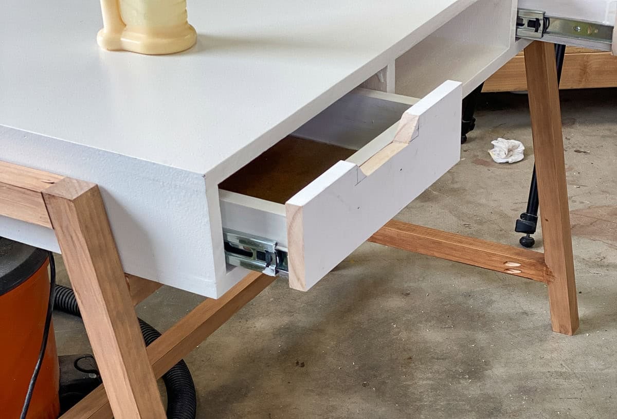 unfinished drawer of the diy desk