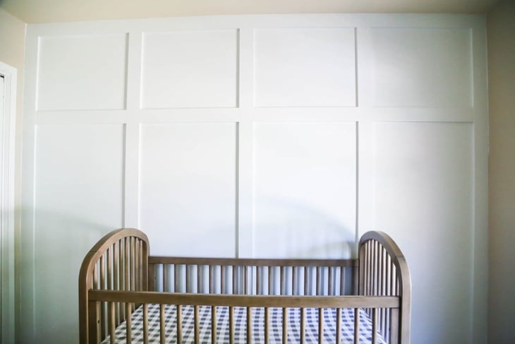 White board and batten in nursery