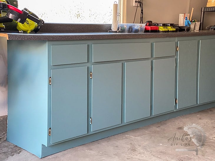 fullu painted garage cabinets