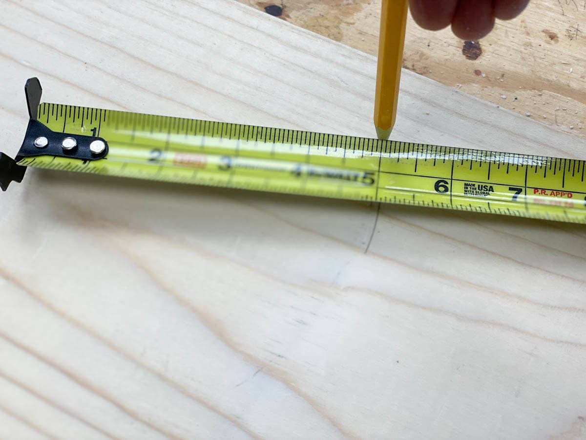 drawing circle using tape measure