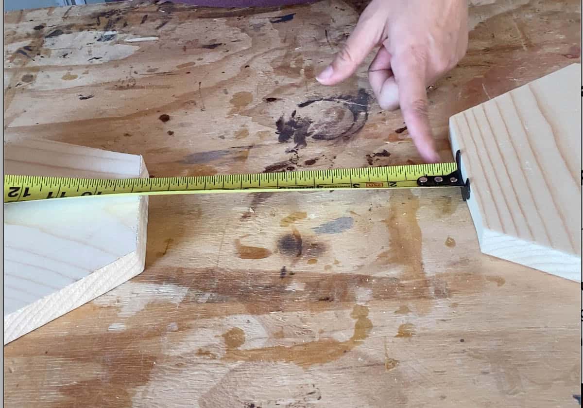 Measuring with tab pushed in