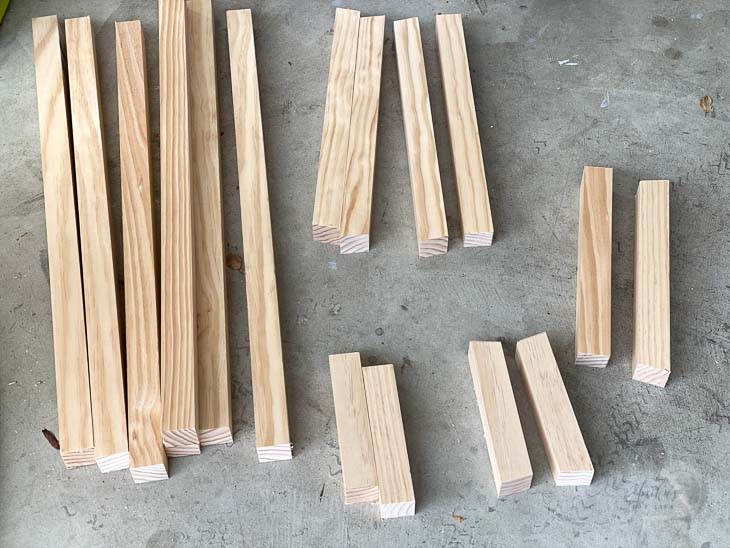 boards cut and ready to build the bench