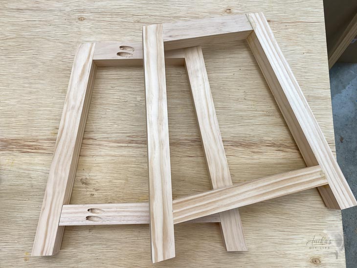 Finished sides for a DIY wooden bench