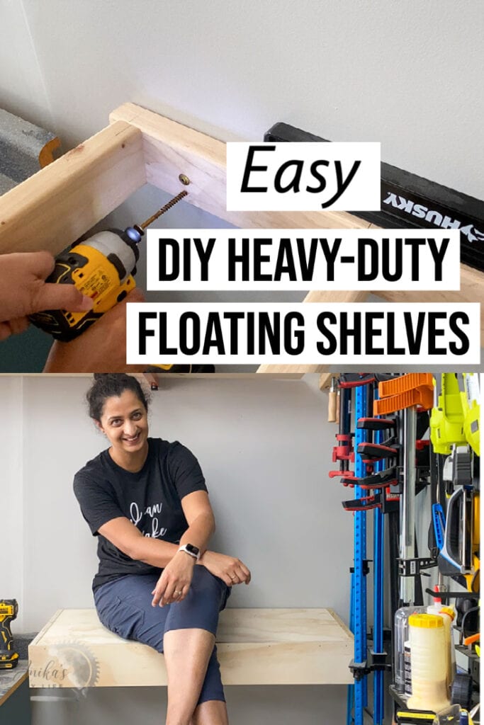 How To Make Heavy Duty Floating Shelves For Beginners Anika s DIY Life