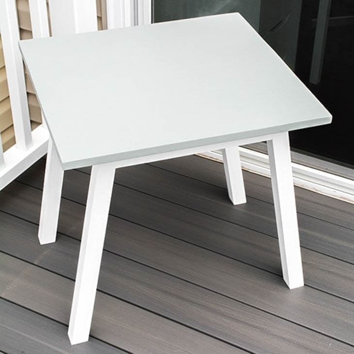Gray and white angled leg kids table