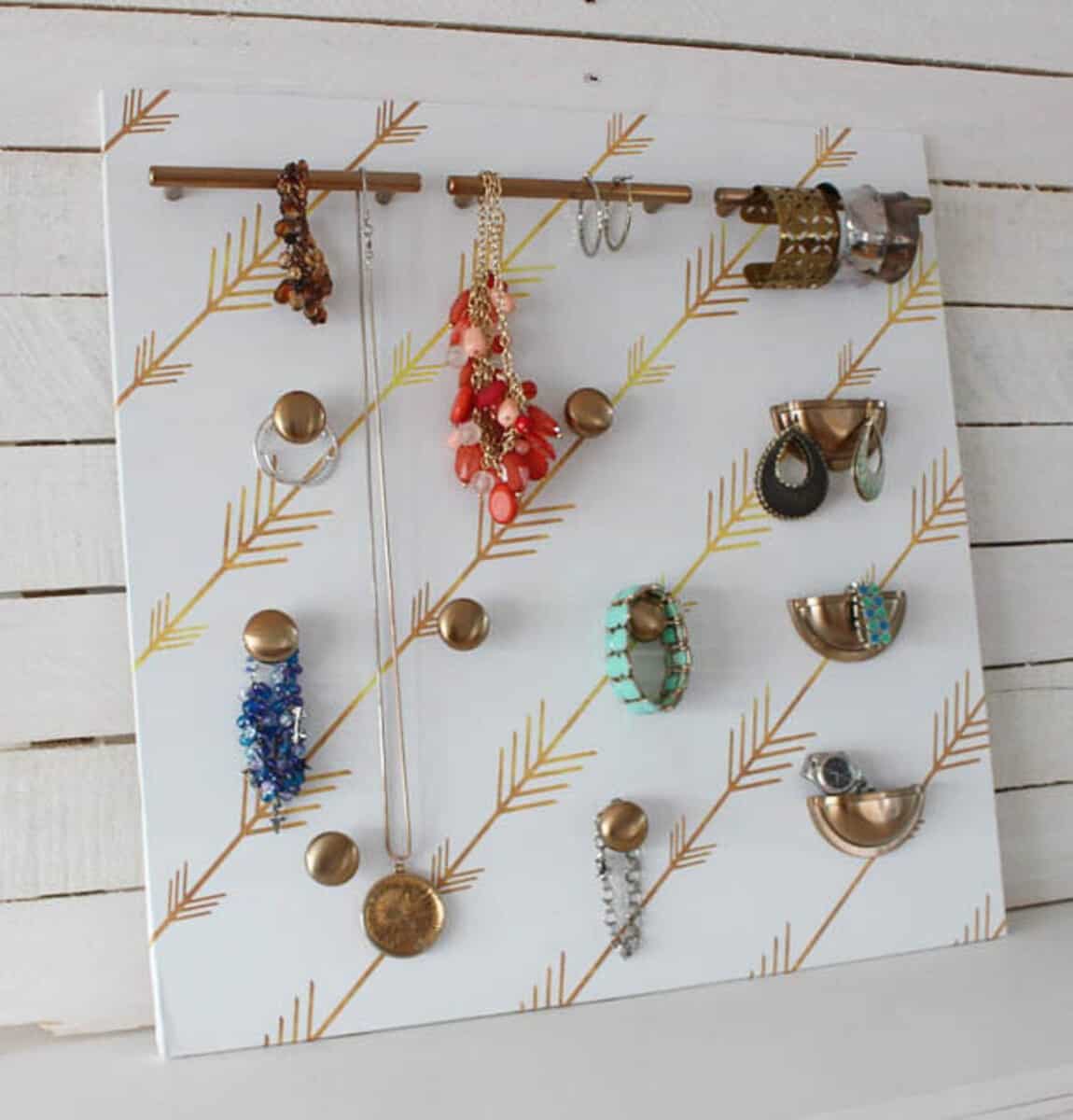 Stud and Dangle Earring Holder, Cork Wood Jewelry Organizer, Necklace Holder