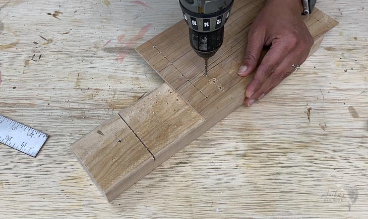 making the display stand for earrings