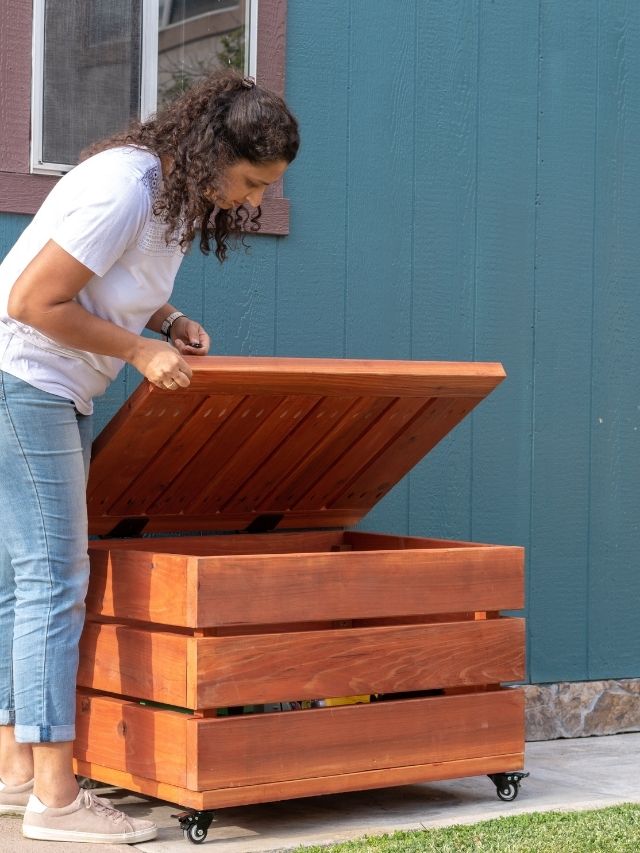 Easy DIY Outdoor Storage Box (using Power Tools) Anika's