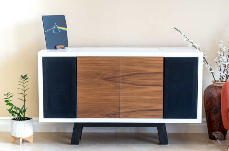DIY Record Player Stand With Storage [PLANS] - Anika's DIY Life
