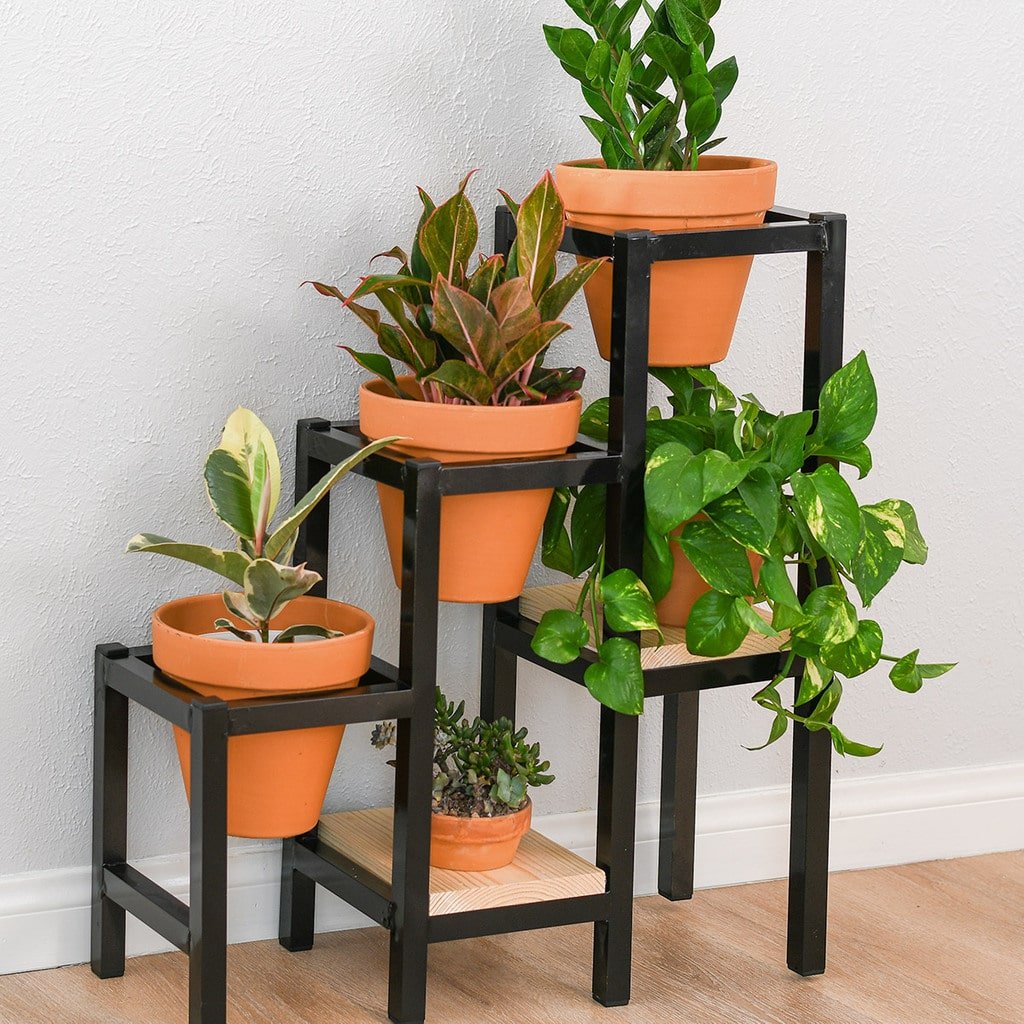 DIY Tiered Metal Plant Stand using Aluminum Tubes - Anika's DIY Life