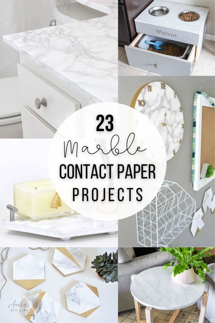 23 Amazing Projects Using Marble Contact Paper Anika's DIY Life