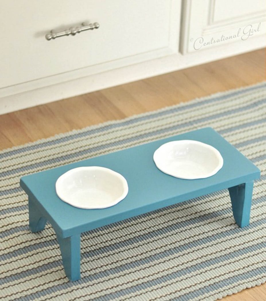 DIY Modern Elevated Dog Bowl Stand - Handmade Weekly