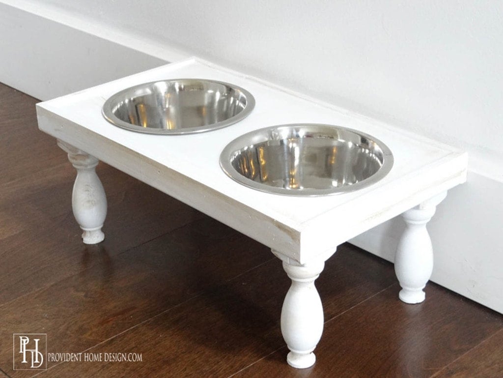 DIY Modern Elevated Dog Bowl Stand - Handmade Weekly