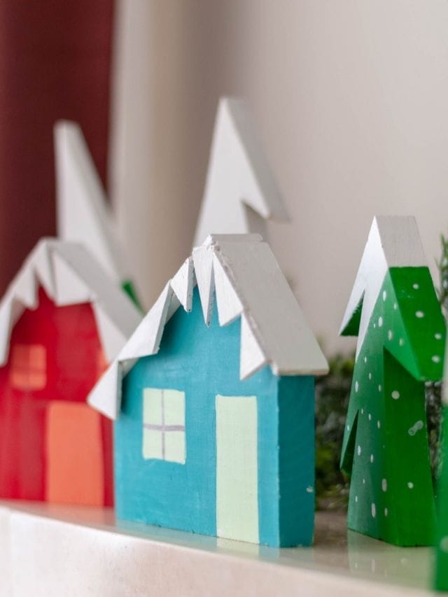 COLORFUL DIY WOODEN CHRISTMAS HOUSES Anika's DIY Life