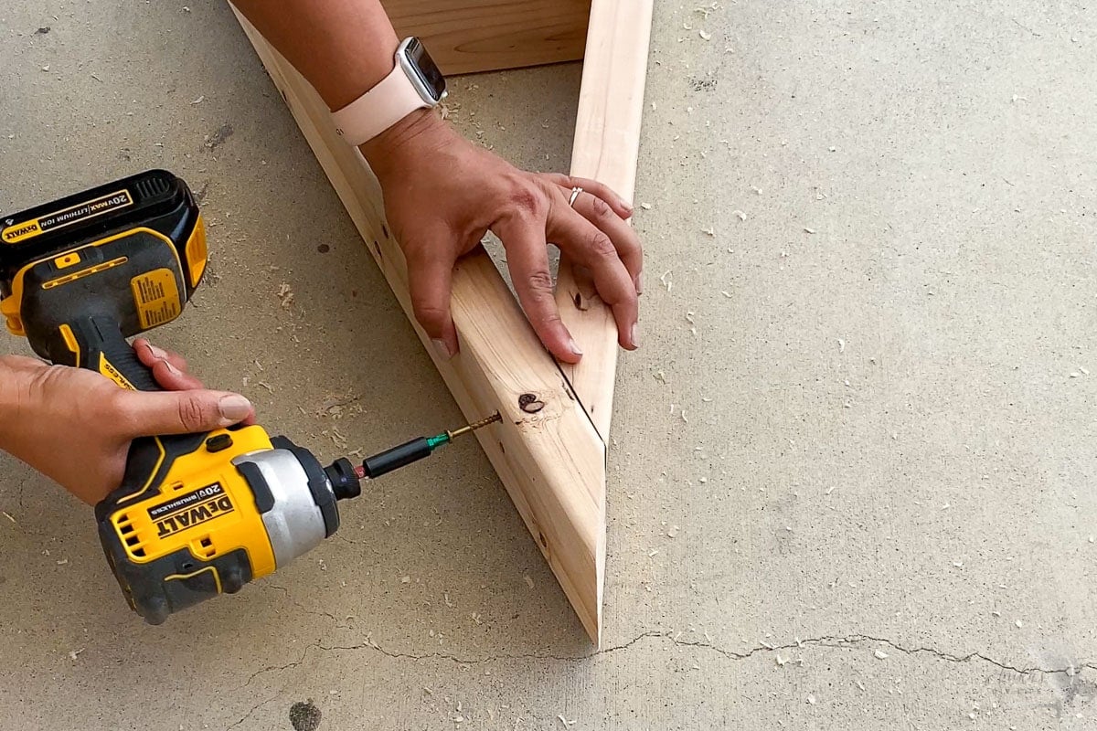 Adding a finish screw to attach the top
