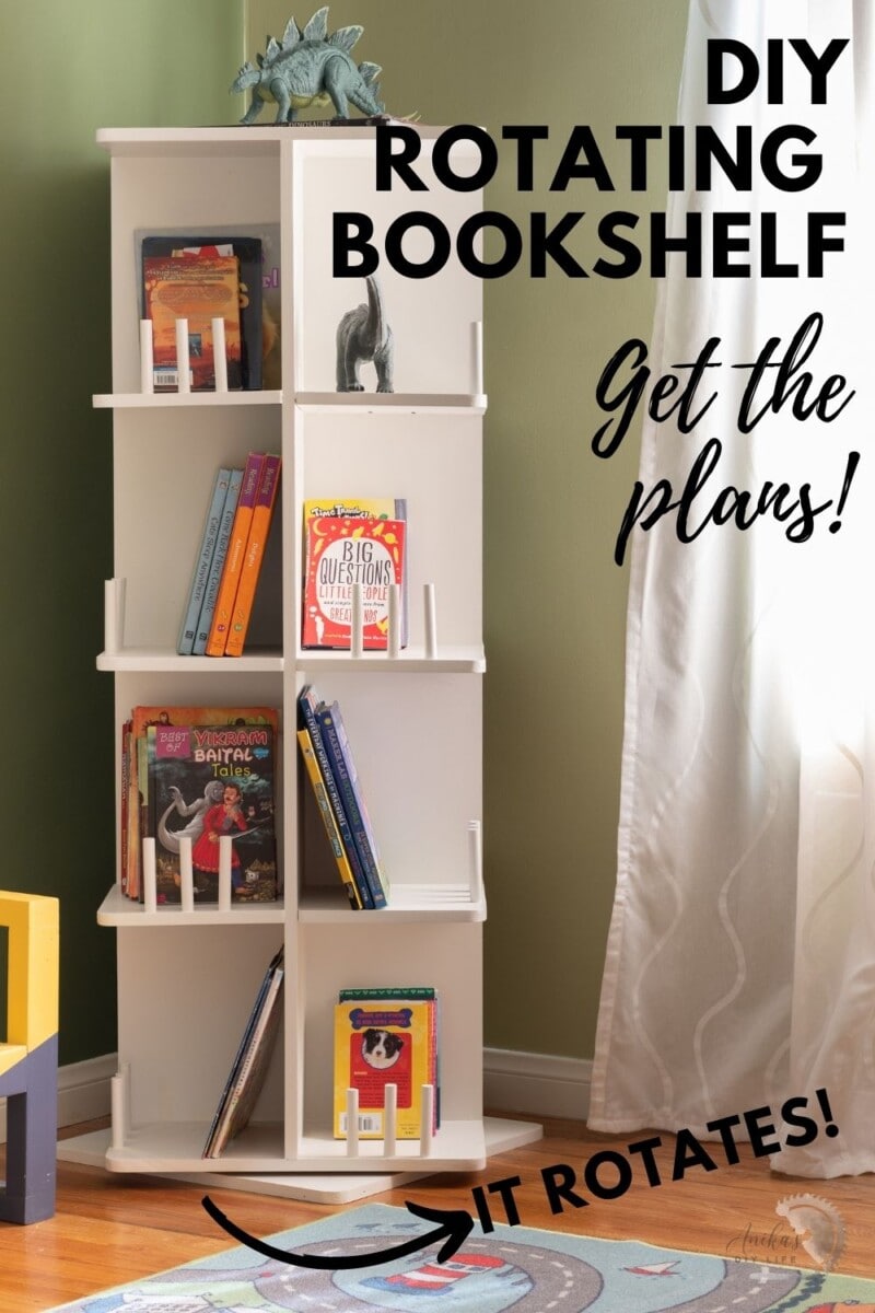 DIY Rotating Bookcase Easy Project [Build Plans] Anika's DIY Life
