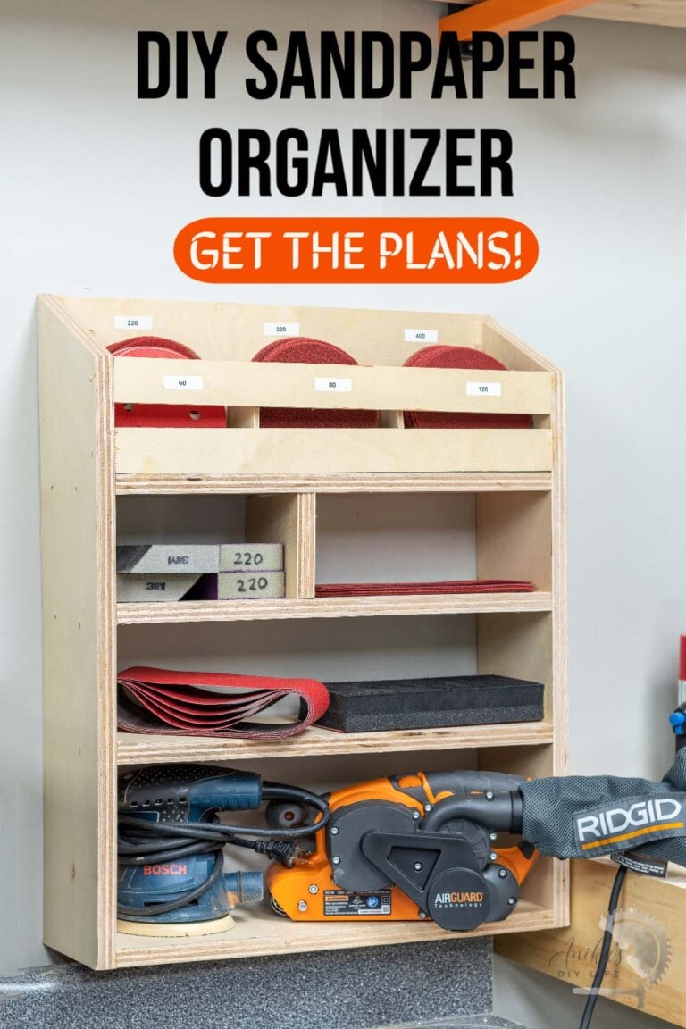 How To Build A Sandpaper Organizer With Sander Storage Anika's DIY Life