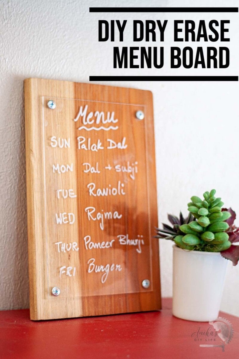 Dry Erase Board Acrylic Meal Planner Magnetic Menu Board for Kitchen Fridge  2023