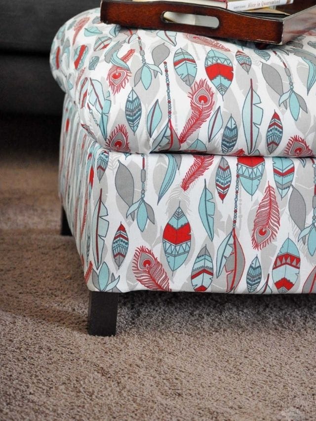 DIY UPHOLSTERED OTTOMAN WITH STORAGE Anika's DIY Life