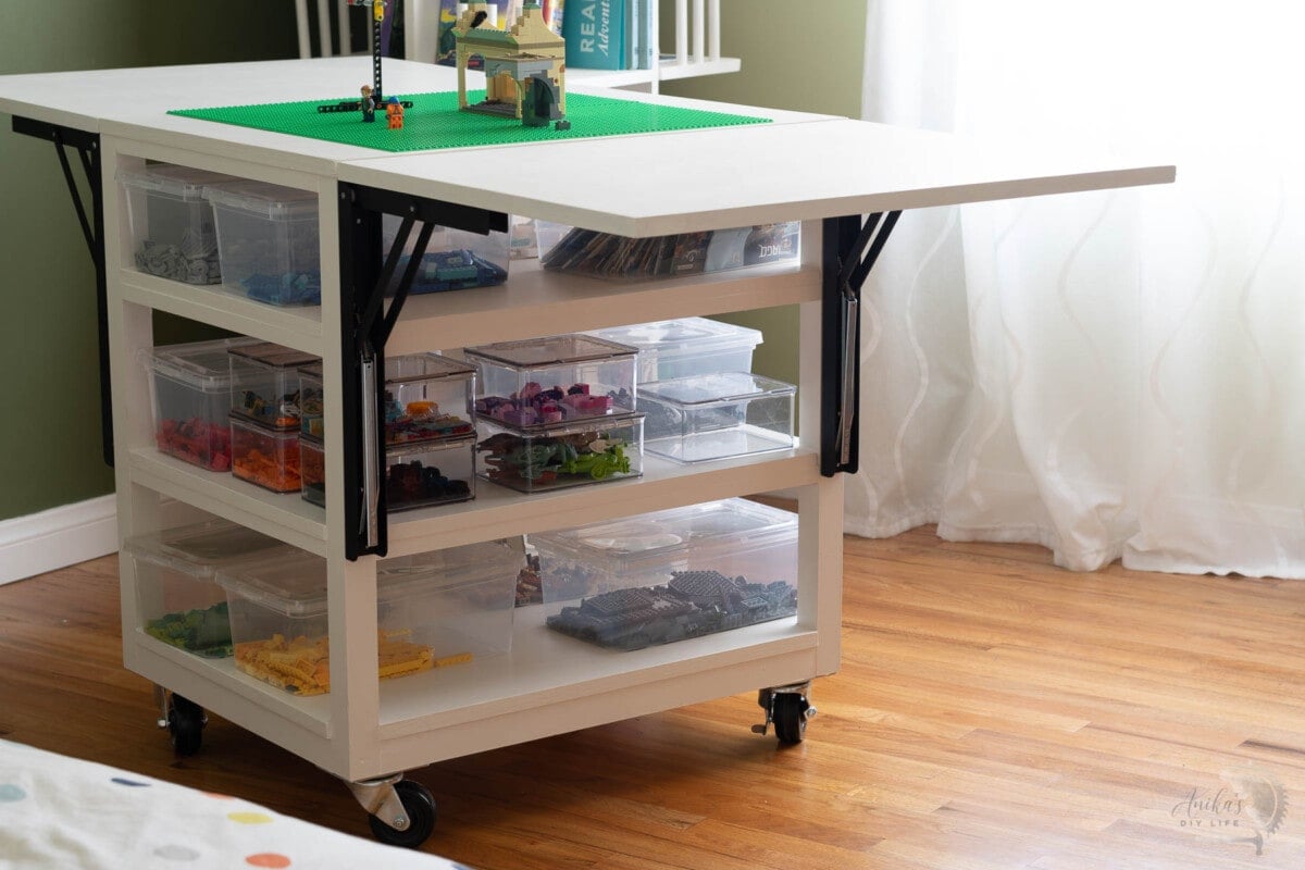 Easy DIY Lego Table with Storage - The Handyman's Daughter