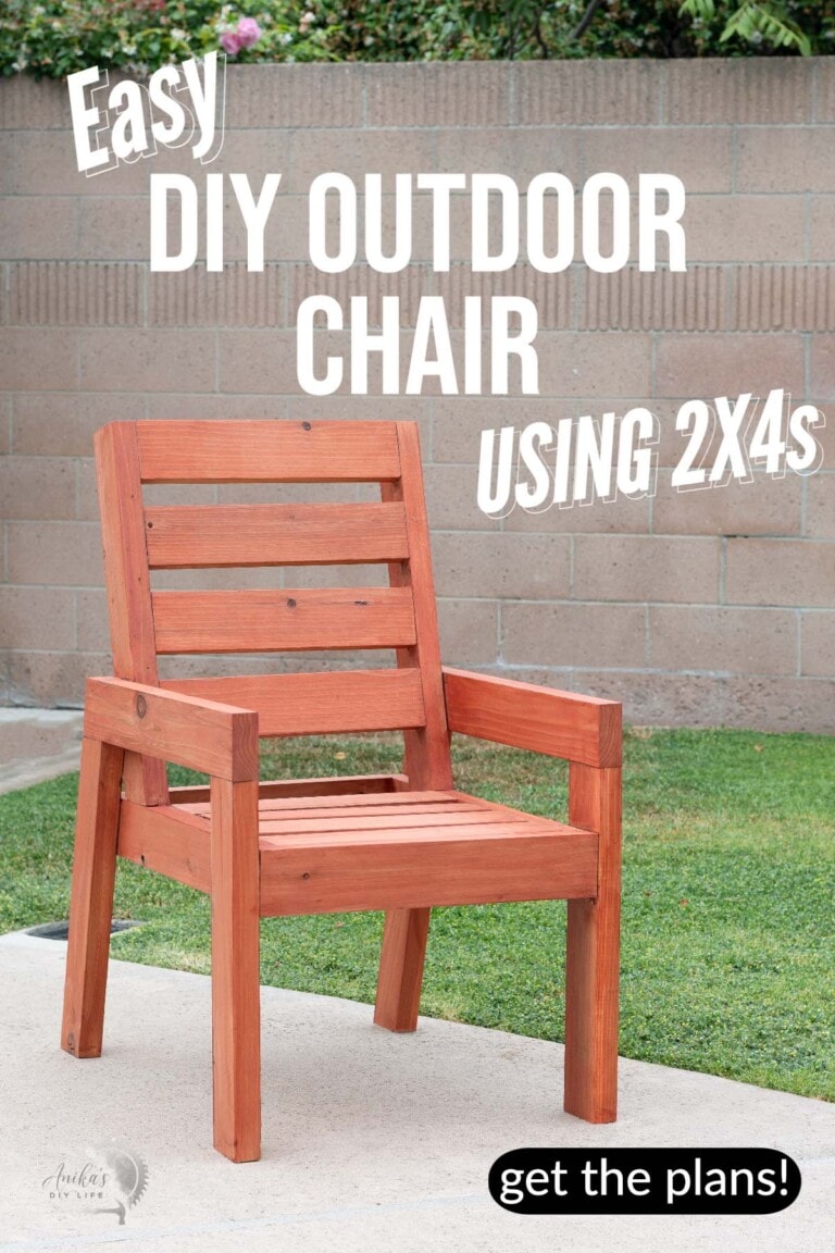 Easy DIY 2x4 Chair Plans Outdoor Dining Chair Anika's DIY Life