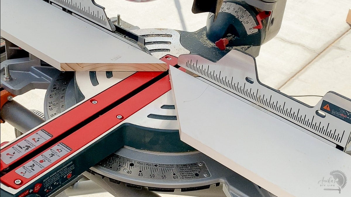 scrap board cut out at 45-degree in two directions