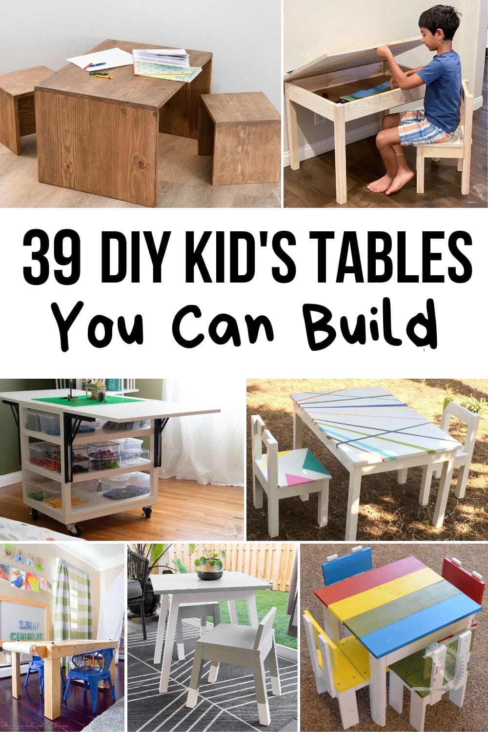 39 Easy DIY Kids Table And Chair Ideas You Can Build!