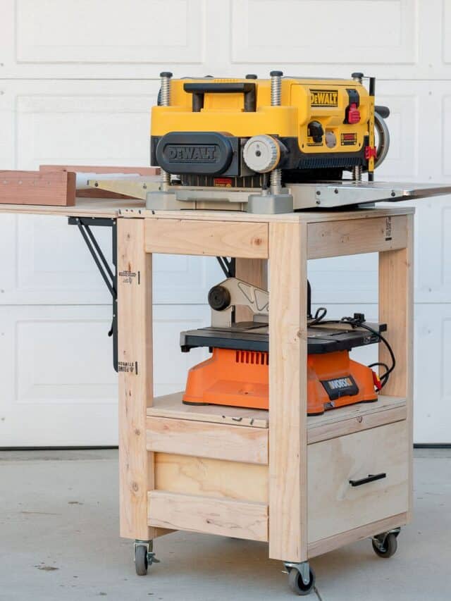 How To DIY Planer Stand With Storage Anika's DIY Life