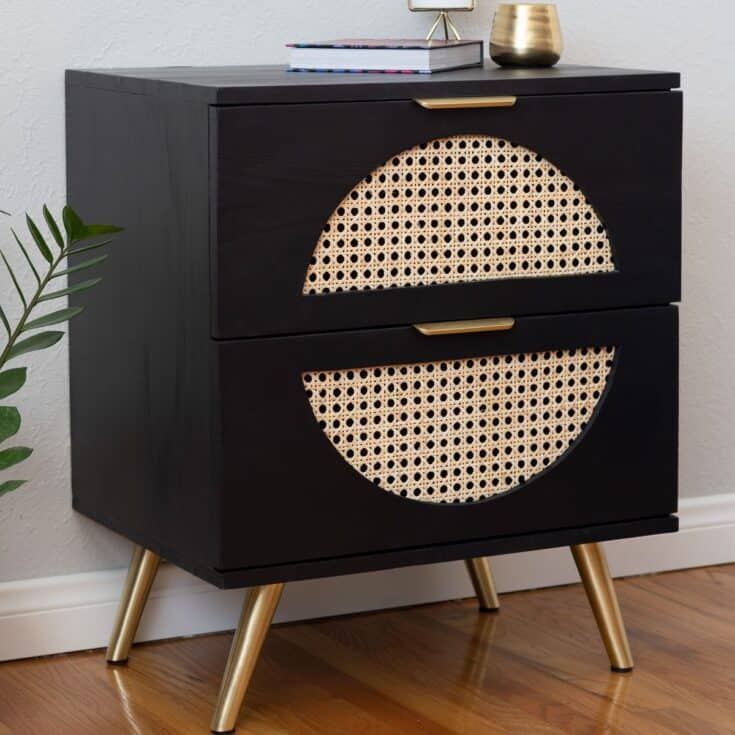 DIY Nightstand With Cane bing Anika's DIY Life
