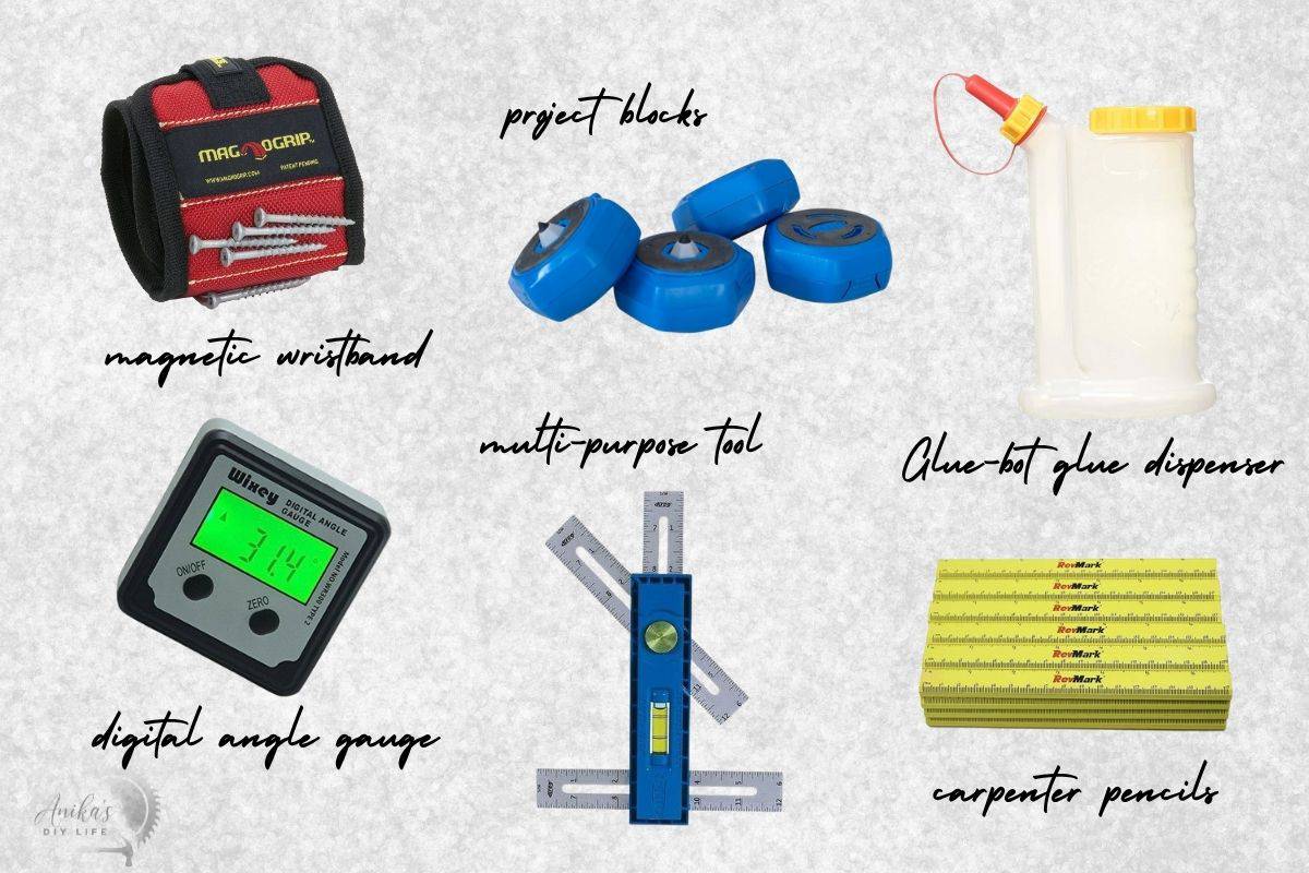 Image collage of 6  stocking stuffers for woodworkers