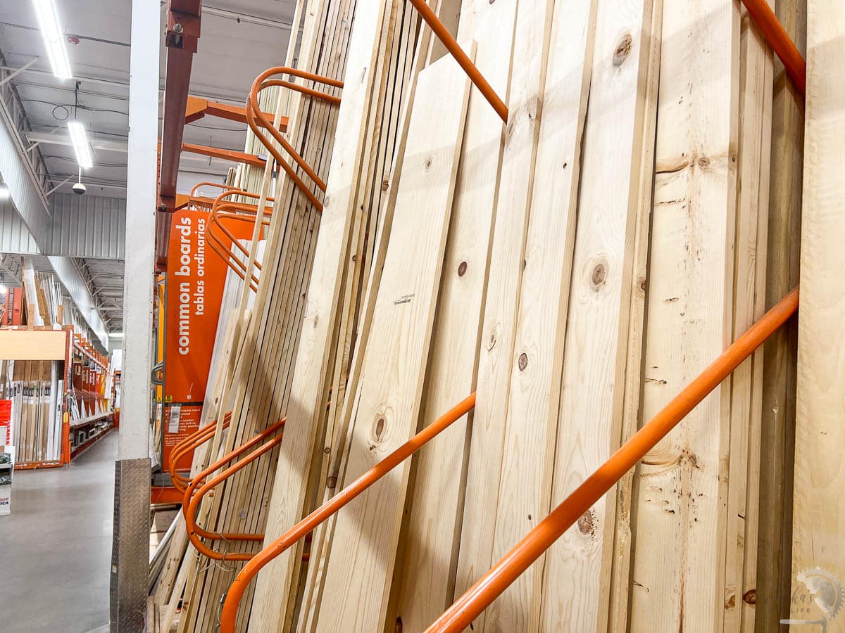 common boards in home improvement store