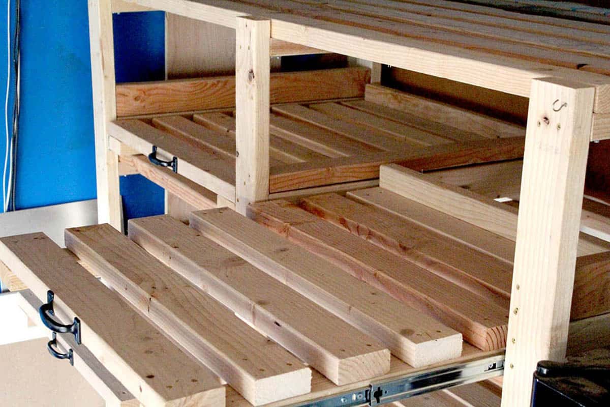 DIY Storage Shelves with 2x4s and Plywood - The Handyman's Daughter