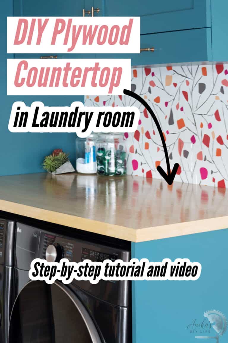 How To Make An Easy DIY Countertop For Laundry Room