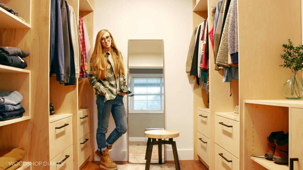 DIY custom closet cabinets
