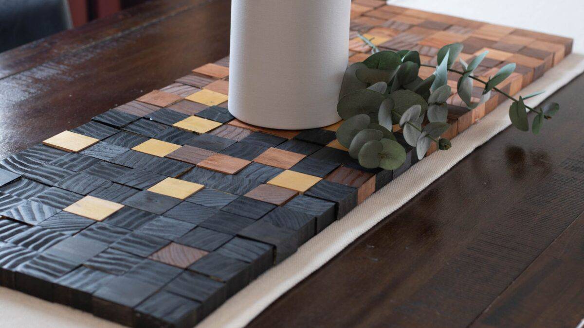 fall decor scrap wood table runner